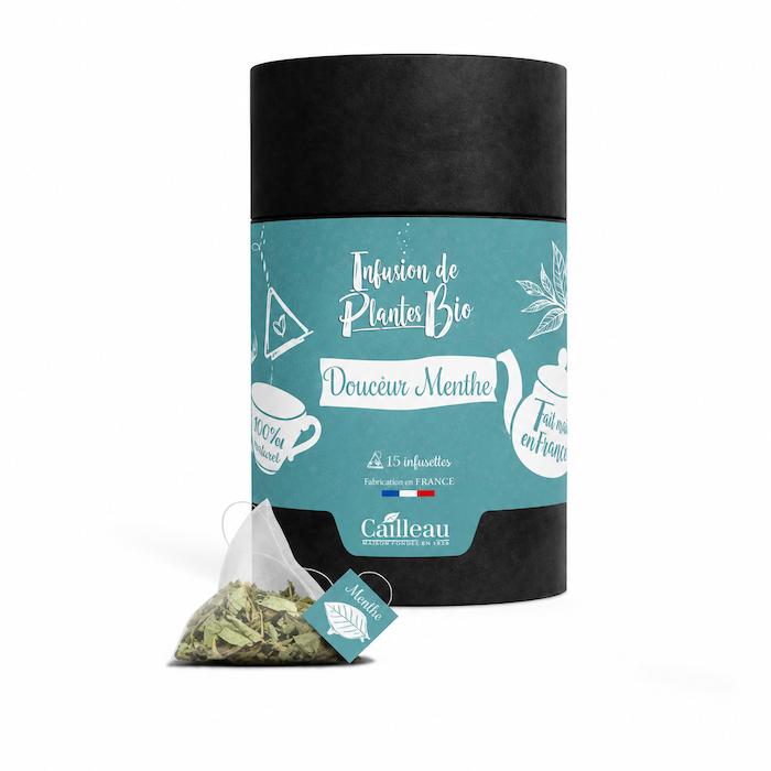Tube Herbovita Douceur Menthe, infusion de plantes BIO 15 infusettes